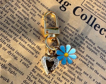 Dainty  Heart Locket Keychain, Locket Keychain, Personalized Locket, Locket Purse Charm,  Purse Charm, Charm Keychain, Mother’s Day gift