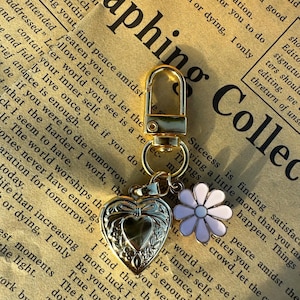 Heart Locket Keychain, Locket Keychain, Personalized Locket, Locket Purse Charm, coquette Purse Charm, Charm Keychain,Mothers Day Gift