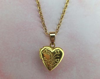 Dainty Heart Locket Necklace, Custom photo Necklace, Photo Necklace, Personalized Gifts, Gift for Mom, Anniversary Gifts, Mother’s Day gift