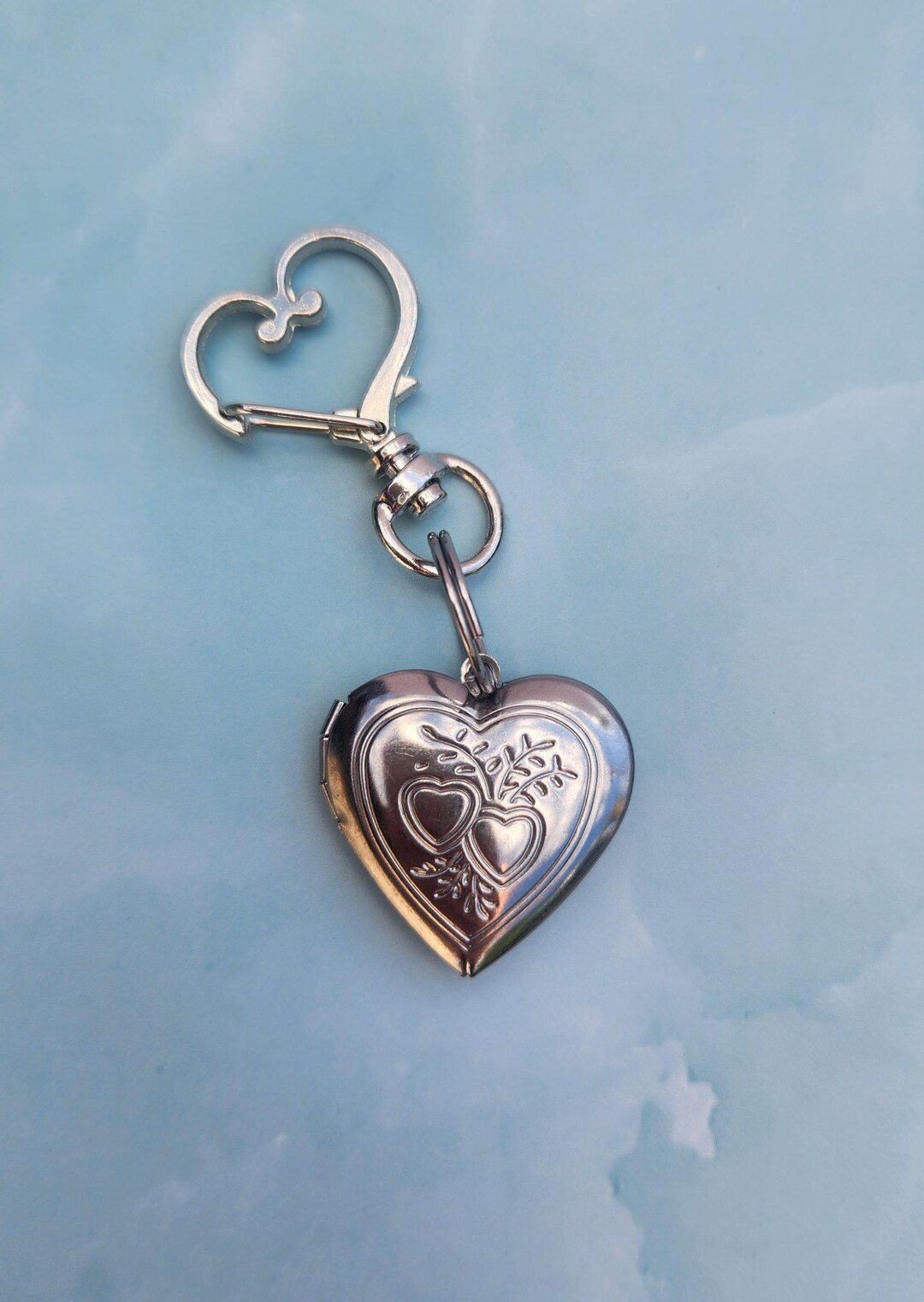 Heart Locket Keychain, Locket Keychain, Personalized Locket, Locket ...
