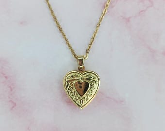 Gold Heart Locket Necklace, Custom photo Necklace, Photo Necklace, Personalized Gifts, Gift for Mom, Anniversary Gifts, gift, Mother’s Day