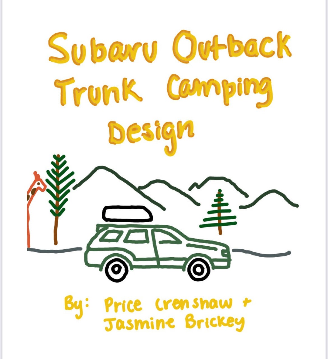 Subaru Outback Camper Conversion Build Design Blueprint Etsy