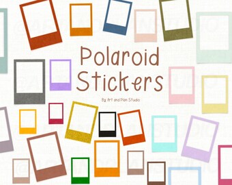 Polaroid Digital Stickers for Digital Planning, Digital Photo Frames Stickers, Picture Frame Goodnotes Stickers, Digital Journal stickers