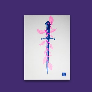 Dague - Illustration A5 en risographie