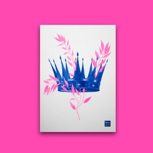 Couronne - Illustration A5 en risographie