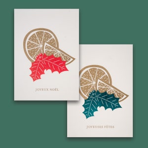 Carte de vœux en risographie | Oranges