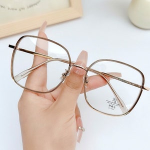 Glasses Frames &quot;Rini Oversized Square&quot; Eyewear Frames Custom Readers Vintage Glasses Blue Light Blocking, Photochromic, Polarized Sunglasses