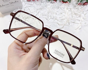 Glasses Frames &quot;Marmalade Square&quot; Eyewear Frames Custom Readers Vintage Glasses Blue Light Blocking, Photochromic, Polarized Sunglasses