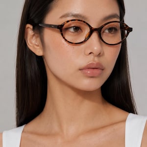 Runda Miu "Cassian Oval" Färgglada Glasögonbågar Receptbelagda Läsare Vintage Glasögon Blått Ljus Blockerande