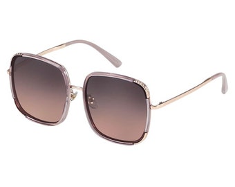 Übergroße Eckige Sonnenbrille 'Amalfi' - Vintage Sonnenbrille für Frauen - Individuelle Sonnenbrille mit Farbverlauf