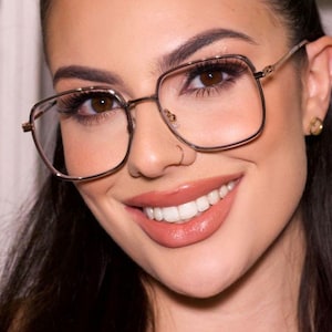 Oversized Eyeglasses &quot;Therese Square&quot; Colorful Eyewear Frames Prescription Readers Vintage Glasses Blue Light Blocking, Polarized Sunglasses