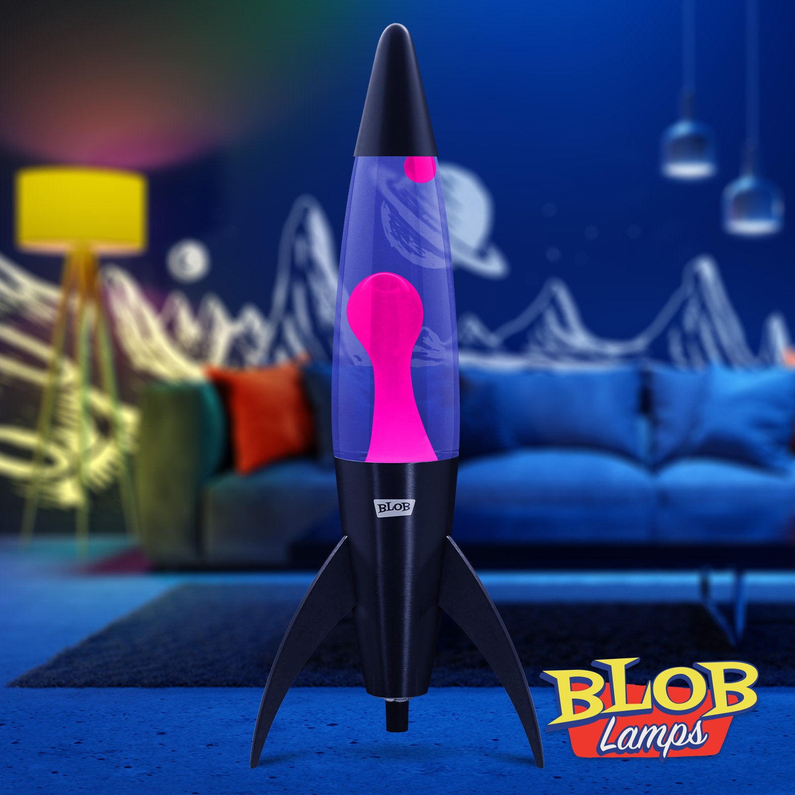 Rainbow Rocket Lava Lampe - Multi Color Purple Regenbogen Effekt