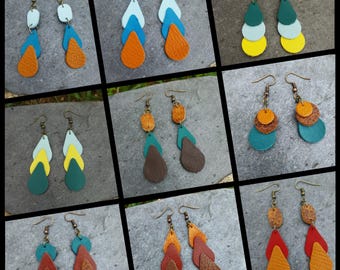 Leather earrings
