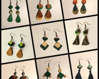 Leather earrings
