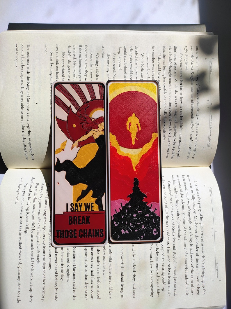 Red Rising Bookmark Print Red Rising Inspired Bookmark Set – 3D Printed Fantasy Reader Gift (set ...