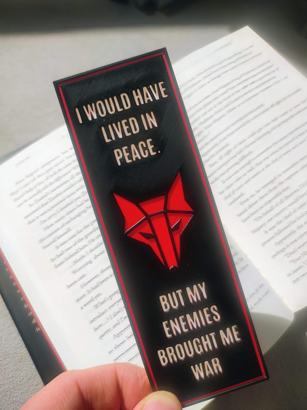 Red Rising Inspired Bookmark – 3D Printed Sci-fi Bookmark - Etsy