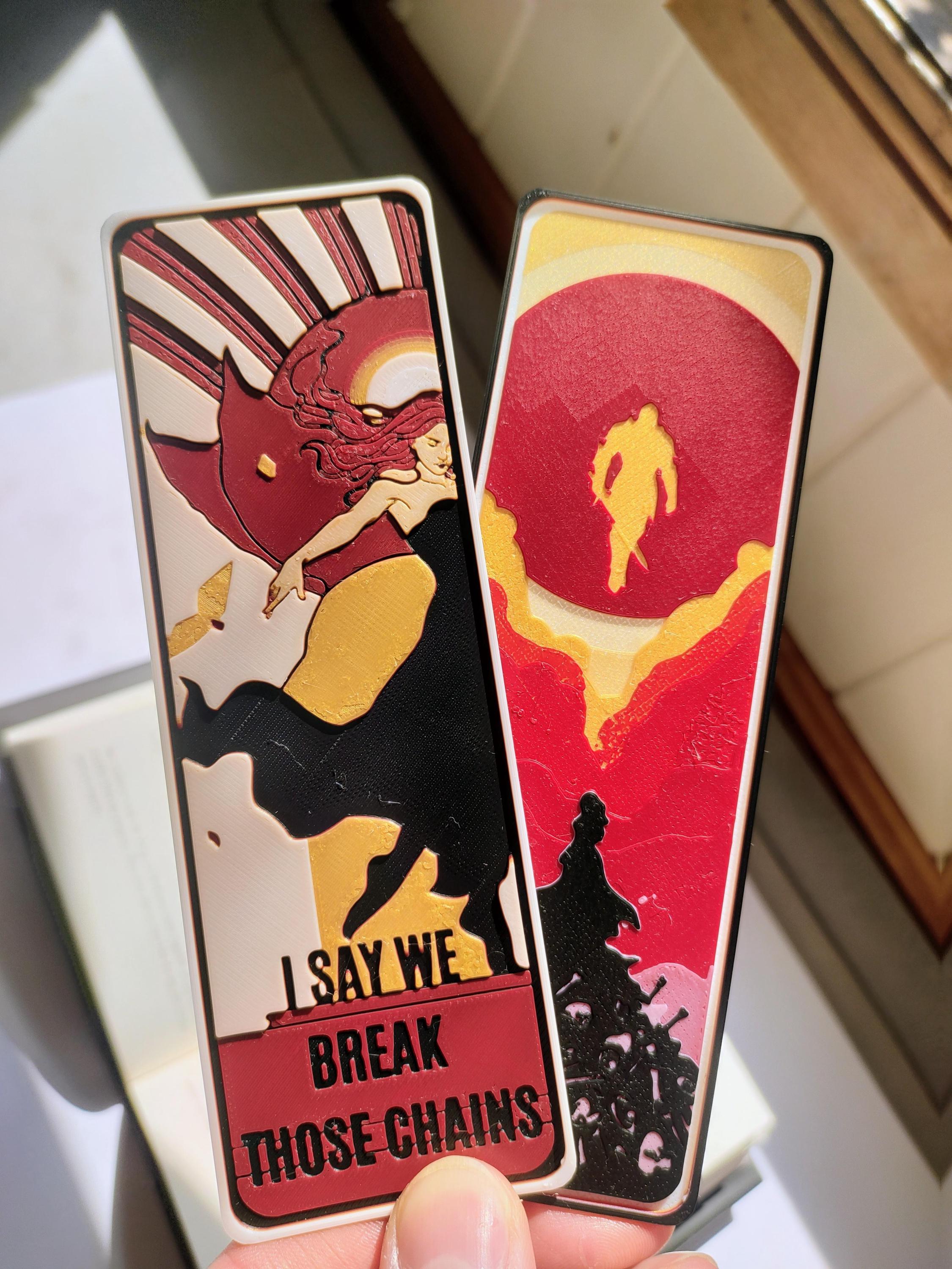 Red Rising Inspired Bookmark Set – 3D Printed Fantasy Reader Gift (set ...