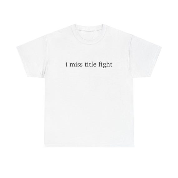 I Miss Title Fight Heavy Cotton Tee, Cool Gift for Midwest Emo Lovers, Perfect for Everyday