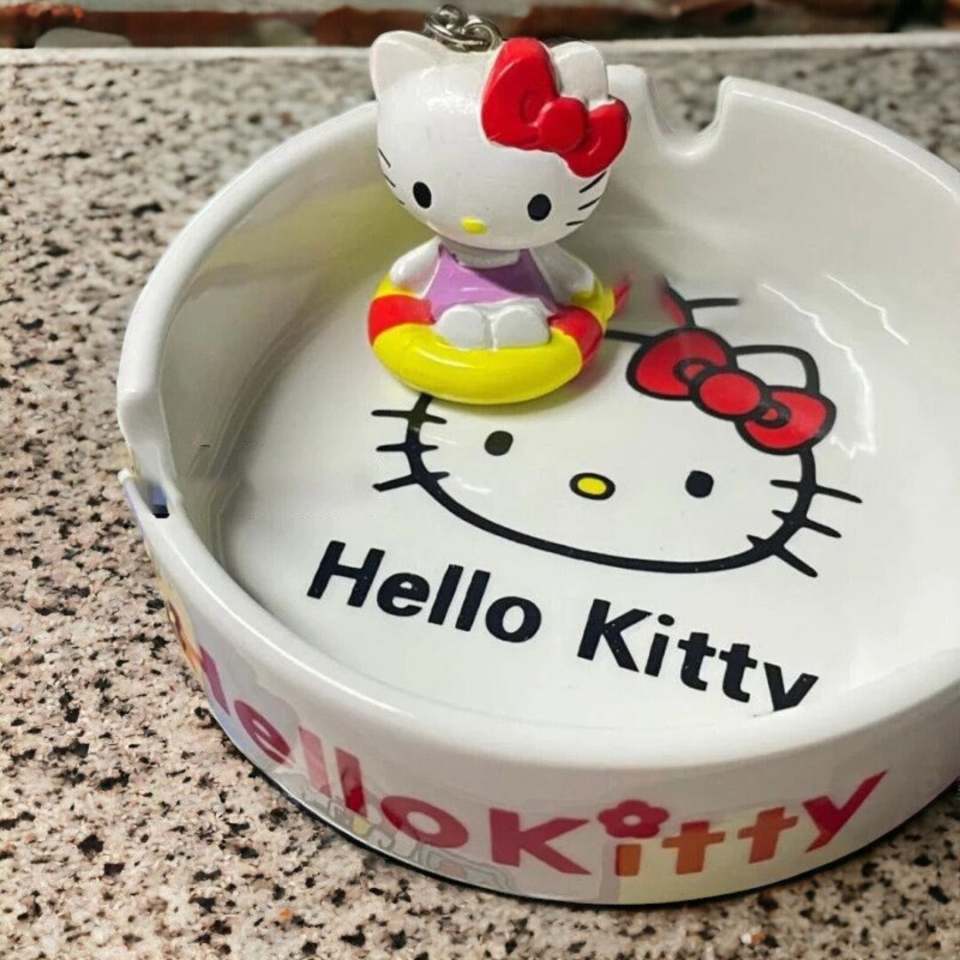 Hello Kitty Ashtray Ceramic Smoking Accessories Kawaii Etsy