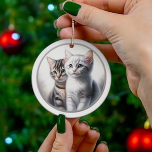 Personalized Pet Watercolor Ornament Using Pet&#39;s Photo + Name - Custom Ornament Christmas Dog Ornament Personalized Dog Ornament Custom Dog