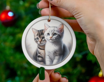 Ornamento de aquarela personalizado para animais de estimação usando foto + nome do animal de estimação - Ornamento personalizado Ornamento de Natal para cães Ornamento de cão personalizado Ornamento de cão personalizado