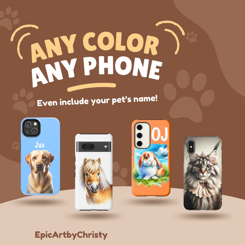 Custom Pet Phone Case Using Pet Photo Name Custom Dog Phone Case Custom