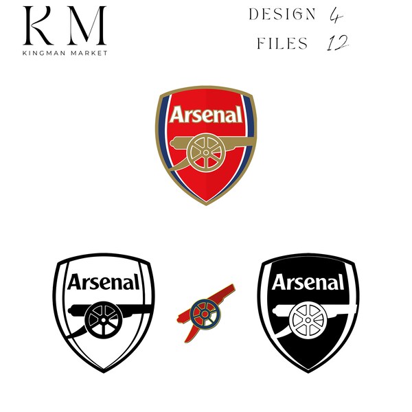 Arsenal Football Logo -Svg-Png-Pdf- \ Tshirt \ Shirt \ Hoodie \ Cupa \ Stickers \ Digital Prints \ Cricut \