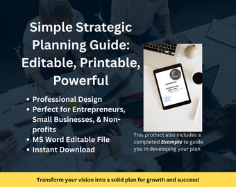 Sjabloon strategische planning | Gids bedrijfsstrategie (digitale download)