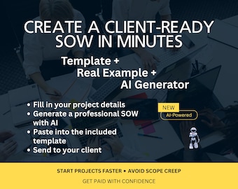 AI-Powered SOW Generator with Template | For Consultants, Freelancers, Agencies | Project Contract Example Included