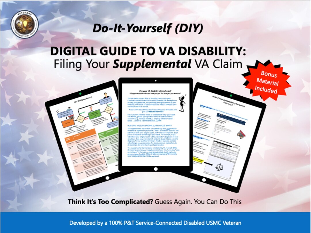 Va Graphics Guide Supplemental VA Claim Guide: VA Disability Benefits (digital Download ...