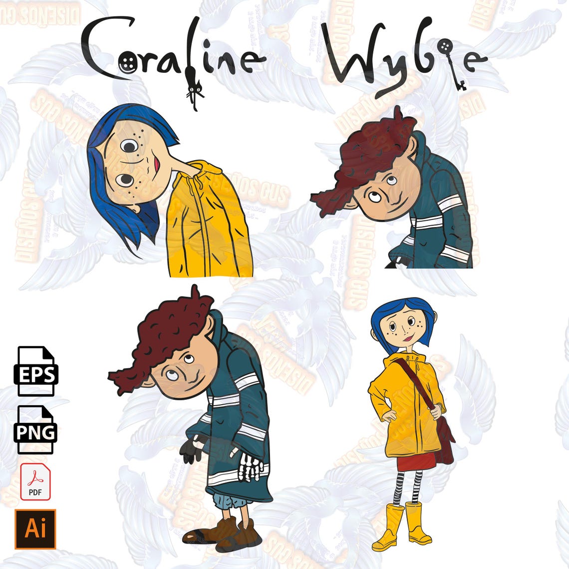Coraline SVG, Vector PNG - Etsy