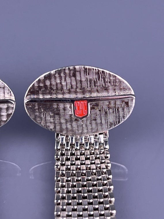 CPC Initial Monogram Wrap Around Cufflinks Silver… - image 7