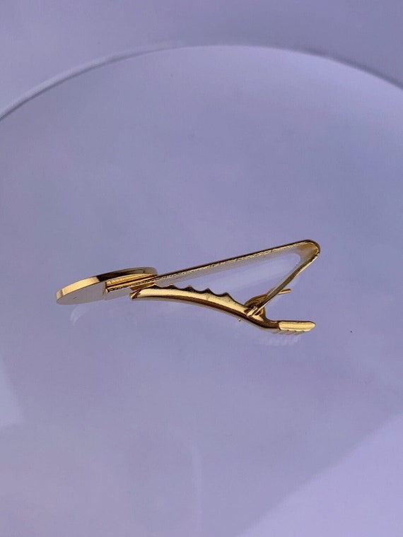 Airplane Aeroplane 14k Gold Plated Tie Clip Bar A… - image 4