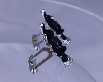Boutons De Manchette Vintage Tête De Cheval échecs - Or Doré, Modèle 8917