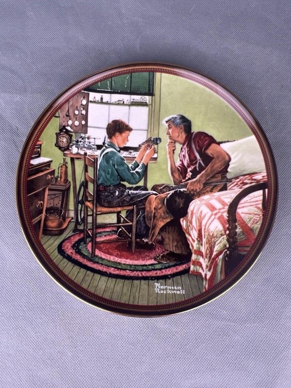 Norman Rockwell Plate the Inventor and Judge 1989 Knowles the Ones