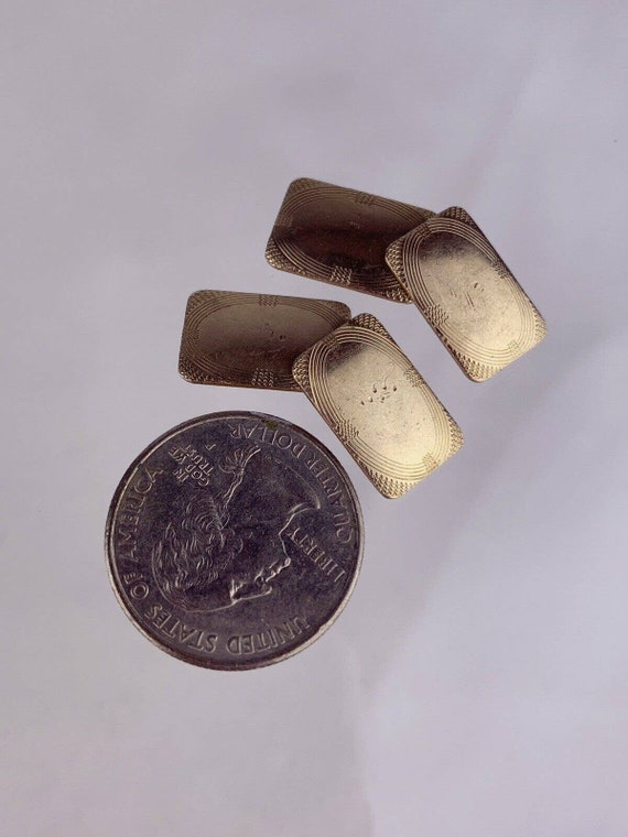 Edwardian Double Sided 10k Gold Plated Cufflinks … - image 6