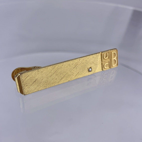 U C B Initial Monogram 14k Gold Plated Tie Clip Ba