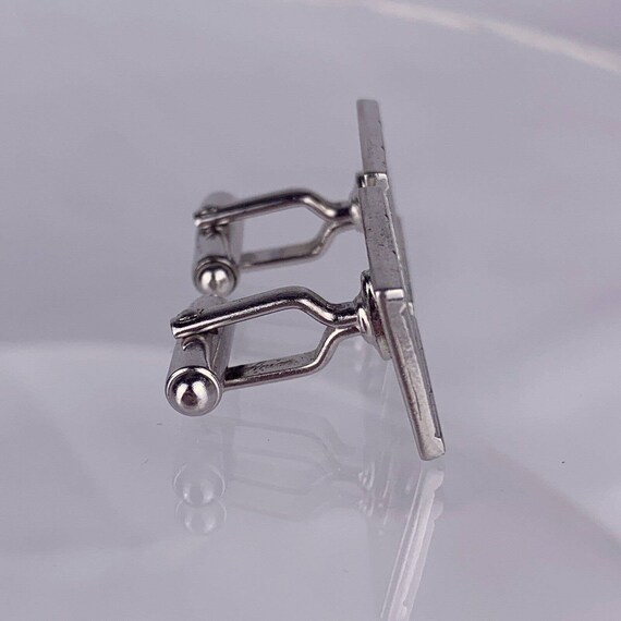 G Initial Monogram Cufflinks Block Letter Silver … - image 2