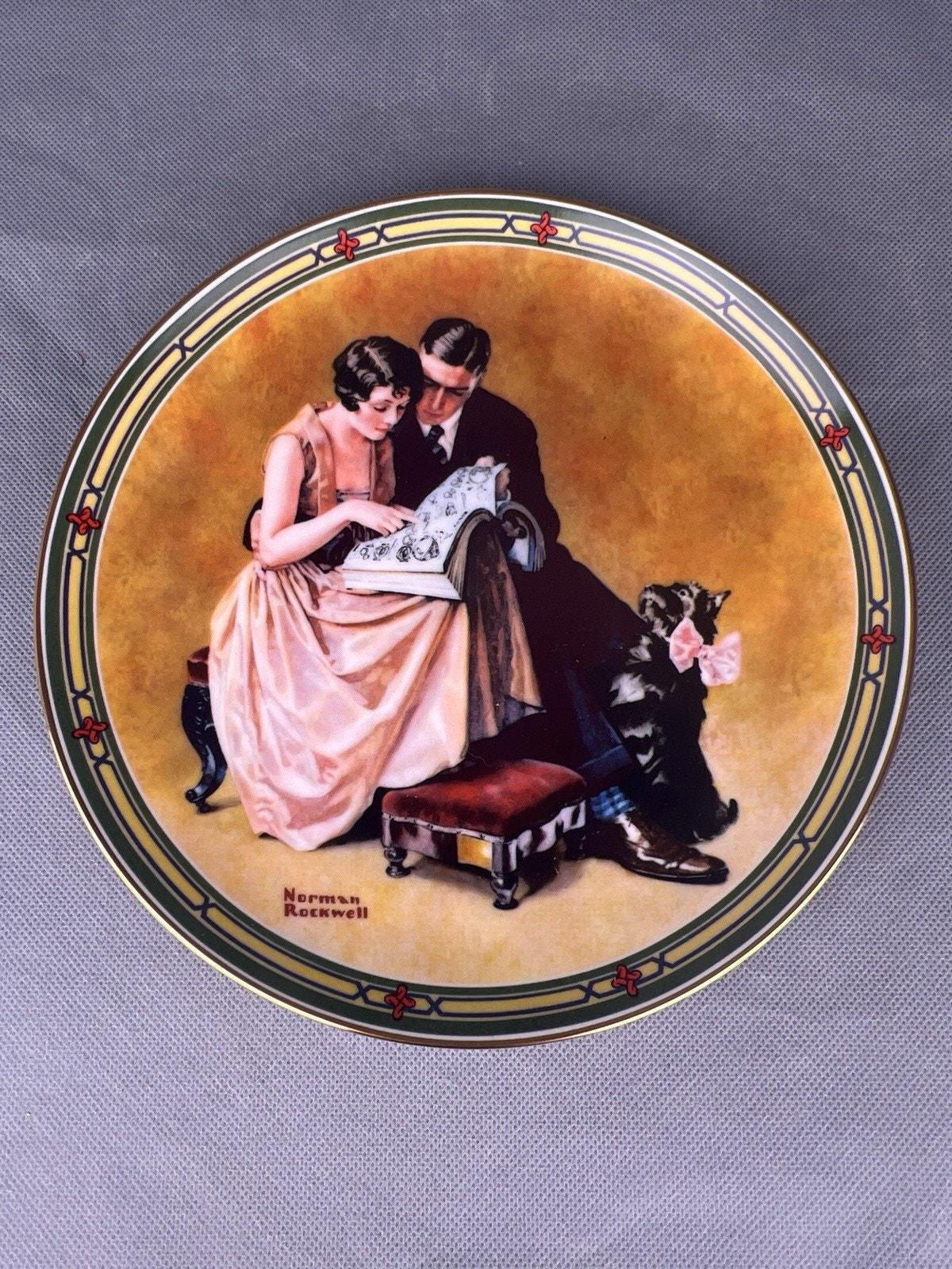 ノーマン・ロックウェルのプレート「カップルのコミットメント」1985年