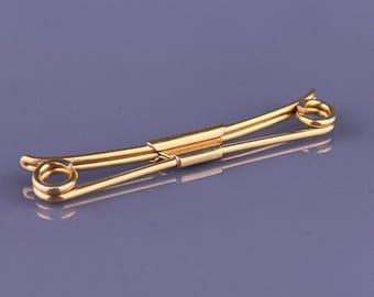 Gekruld uiteinde, eenvoudig vergulde stropdas, kraag, formele eenvoudige, 2" brede Swank vintage