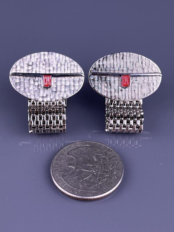 CPC Initial Monogram Wrap Around Cufflinks Silver… - image 5