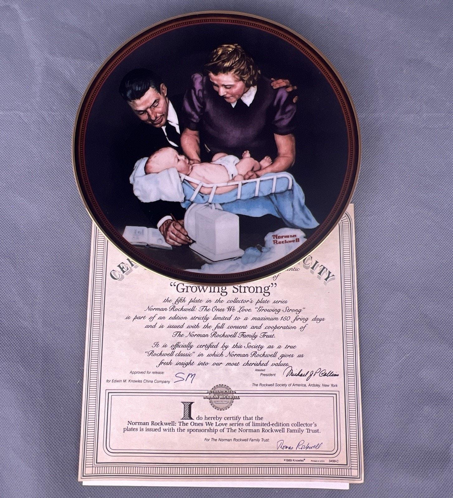 Norman Rockwell Plate Growing Strong 1989 Knowles the Ones We Love
