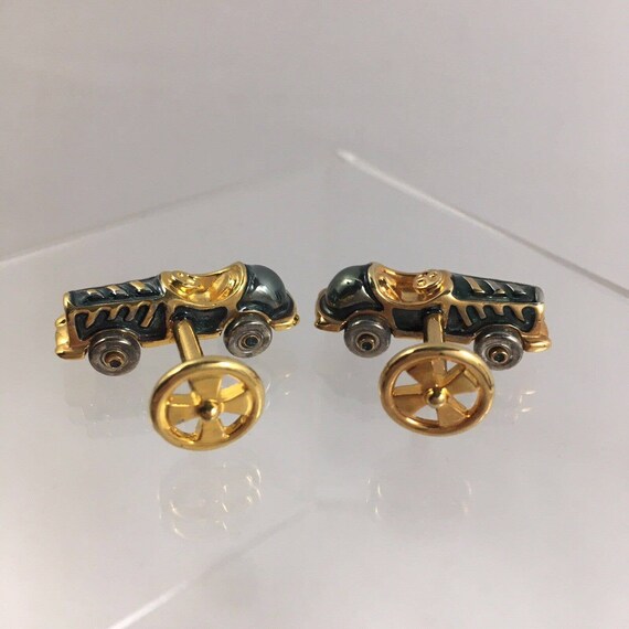 Vintage Race Car 3D Cufflinks