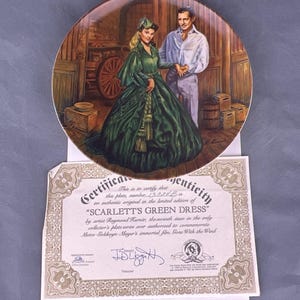 scarlett's green dress plate Scarletts Green Dress, Gone With The Wind