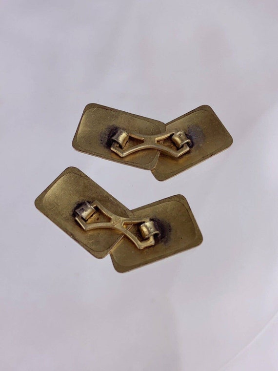 Edwardian Double Sided 10k Gold Plated Cufflinks … - image 4