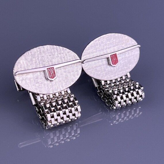CPC Initial Monogram Wrap Around Cufflinks Silver… - image 1