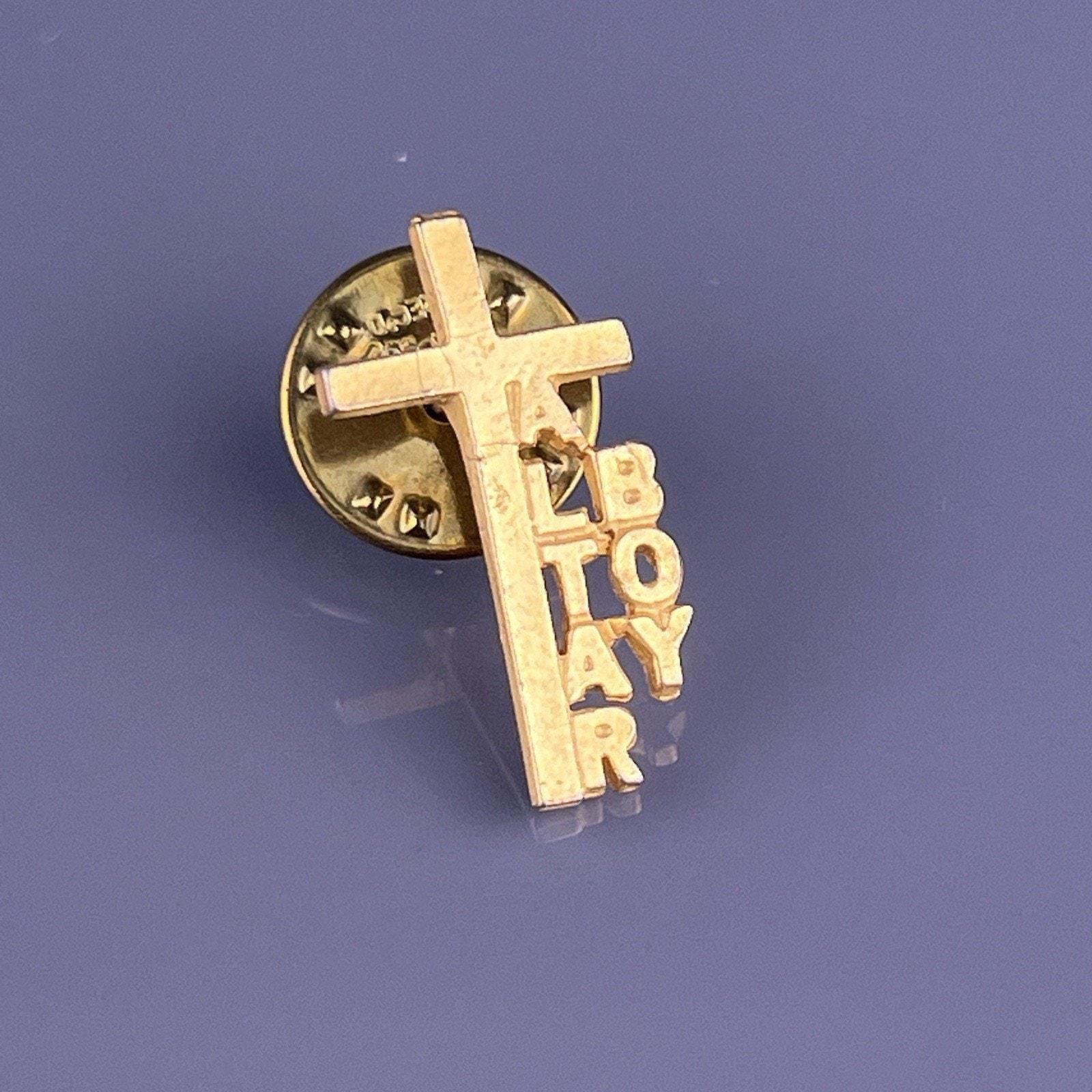 CHGCRAFT 15 Spille A Croce Con Colomba Della Pace - Smaltate Oro, Dimensioni 2,5x1,6 Cm - Per Vestiti E Accessori - 3