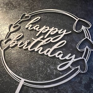 Caketopper birthday / happy birthday cake topper / birthday / cake topper with lettering