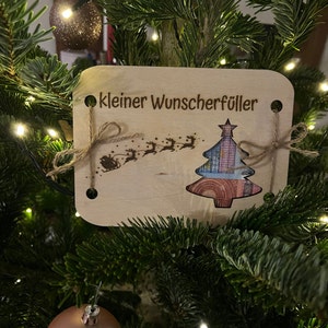 Holz Geldgeschenkkarte | Kleiner Wunscherfüller | Weihnachtsgeschenk | Handmade