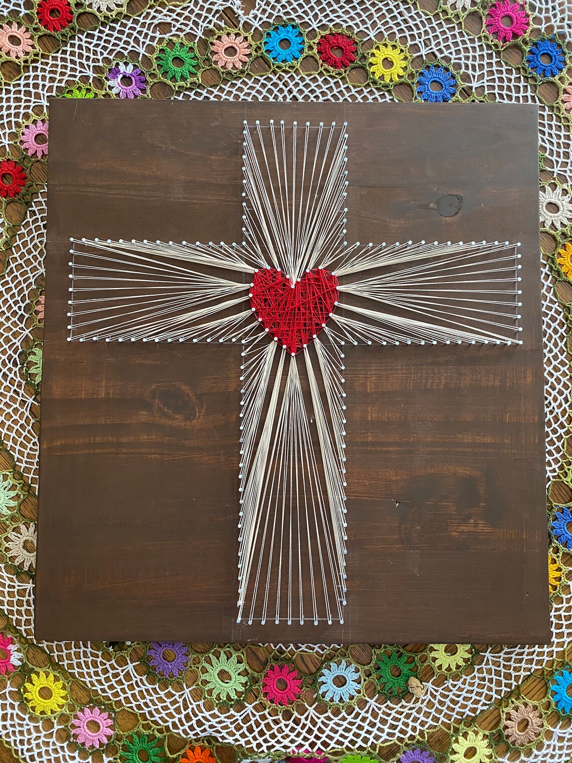 Cross String Art, Cross Nail Art, Homemade Decor, Cross Home Decor ...
